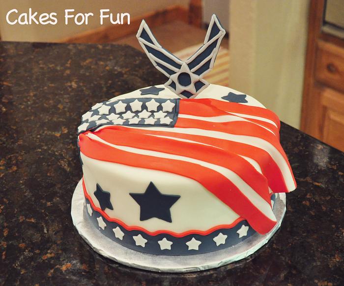 Patriotic Cake - Airforce