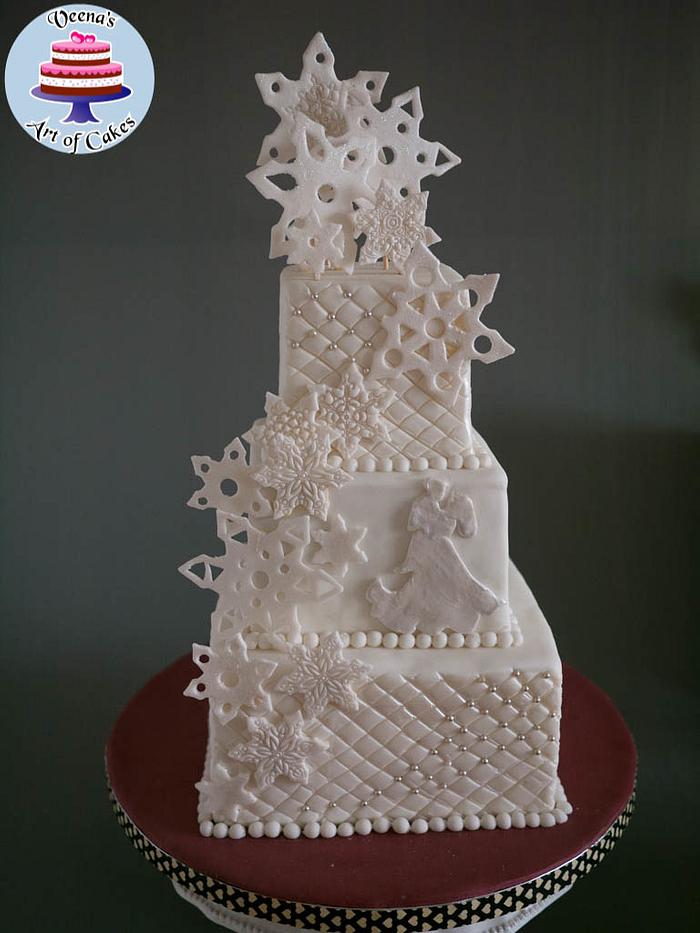 Snowflake Wedding Cake