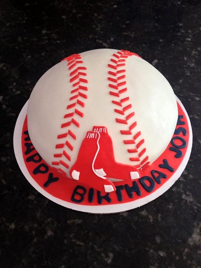 Red Sox baseball cake