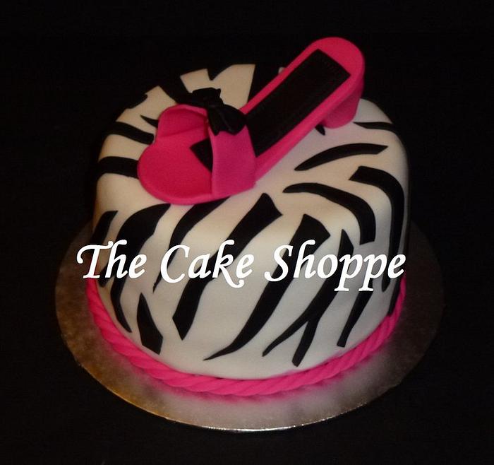 zebra print cake