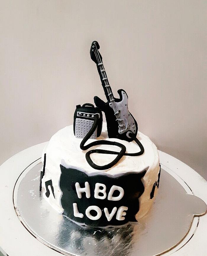 Electrical guitar cake