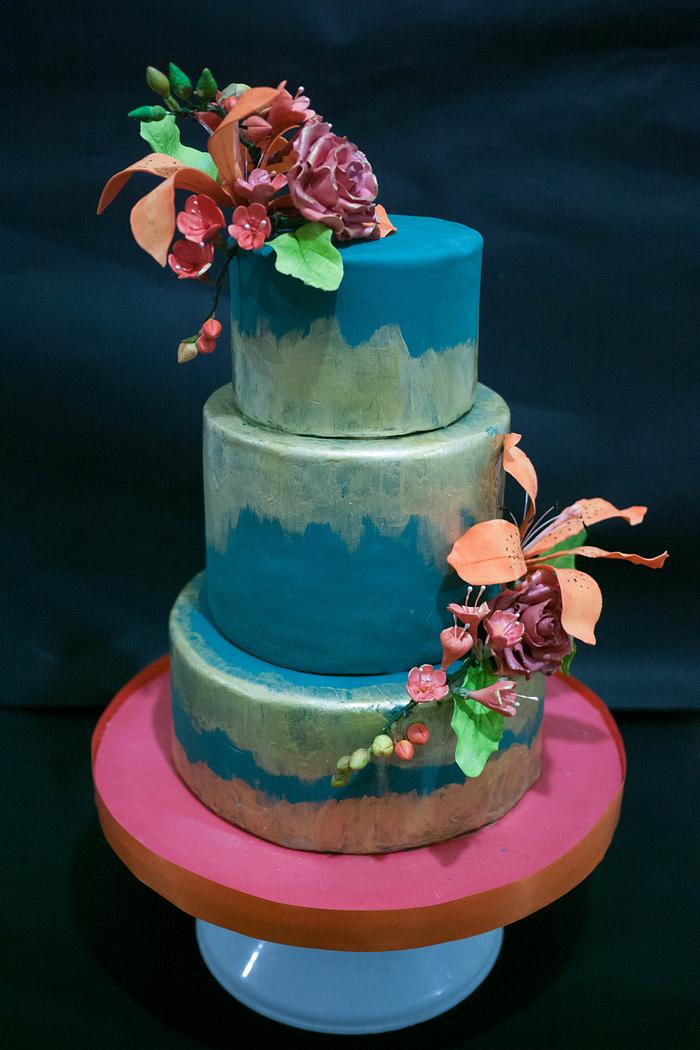 Rustic Teal and Gold