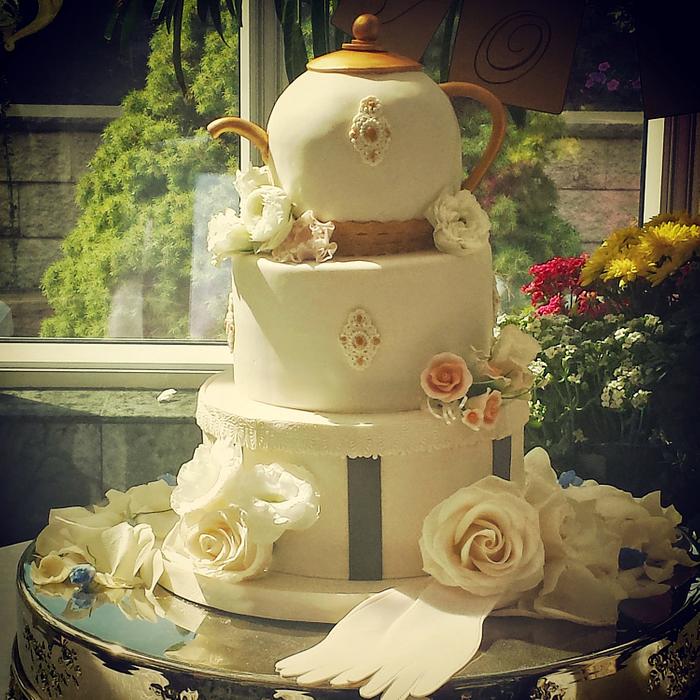 Bridal Shower Tea Themed Cake