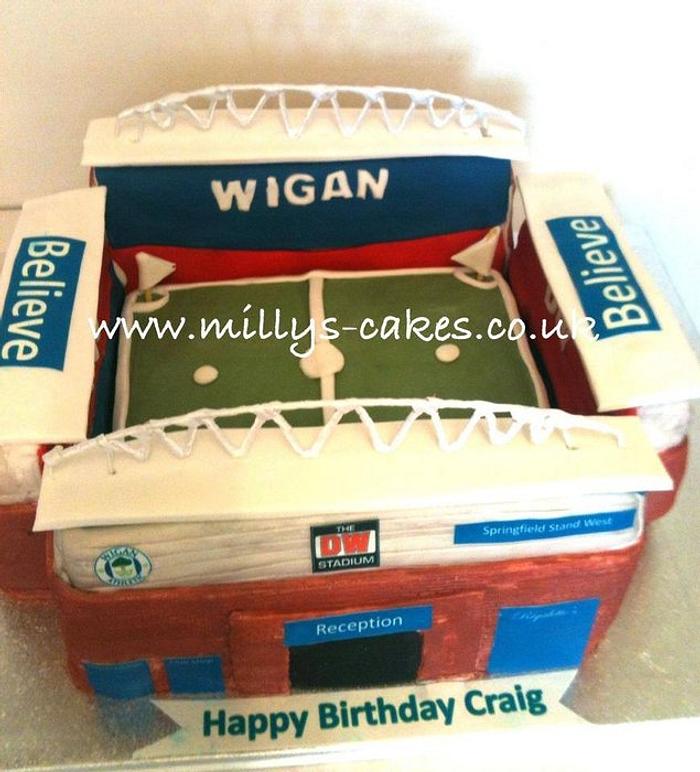 wigan athletic stadium cake