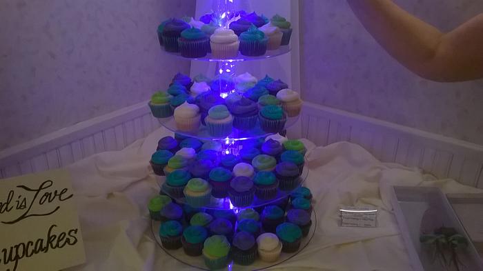 The cupcake tower.