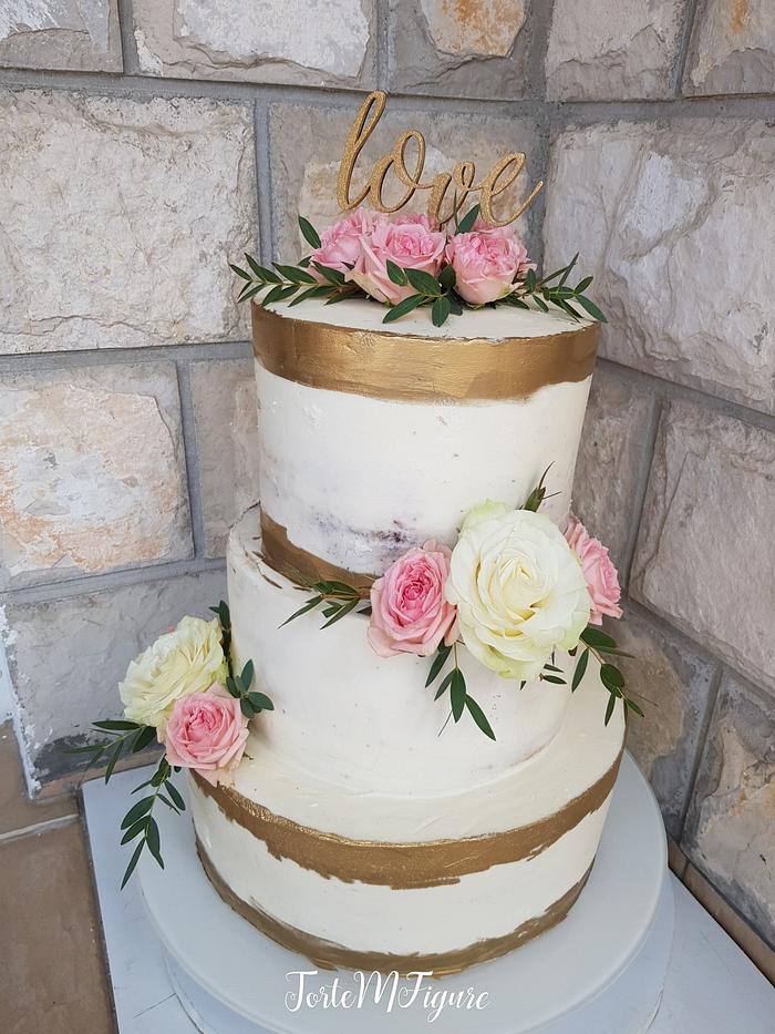 Flower weddimg cake