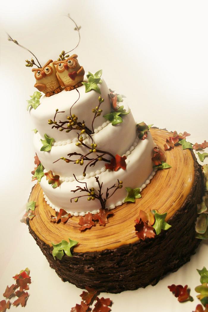 autumn wedding cake