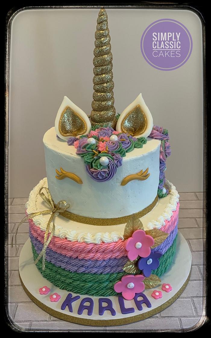 First Unicorn Cake