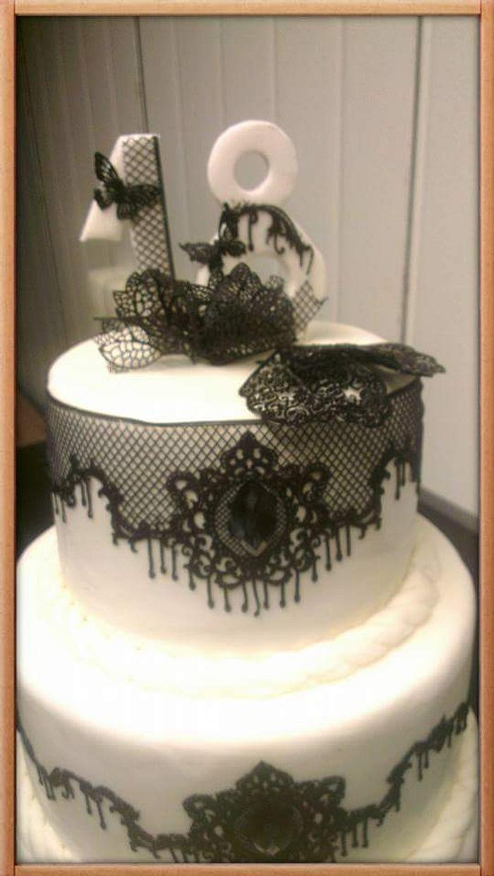 black lace cake