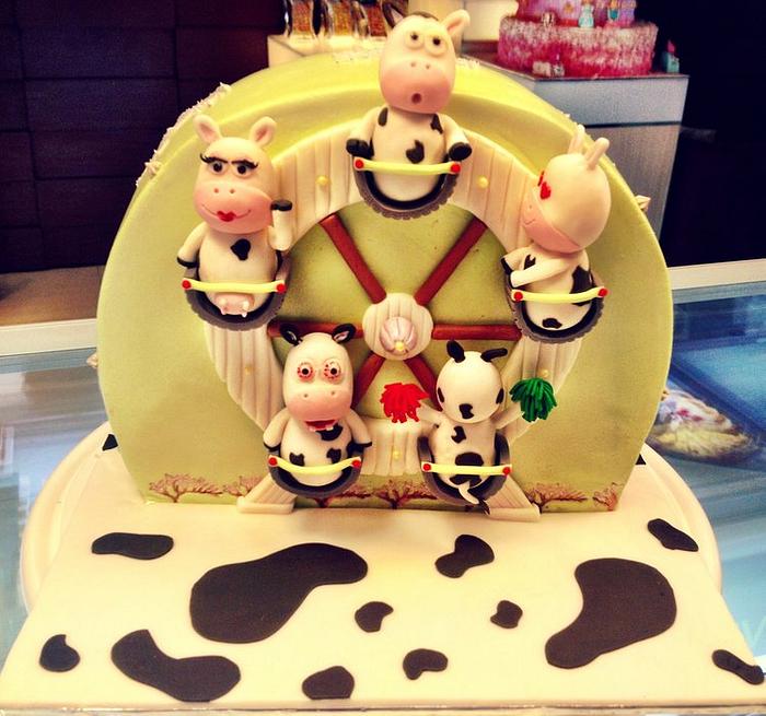 Cows Theme Cake