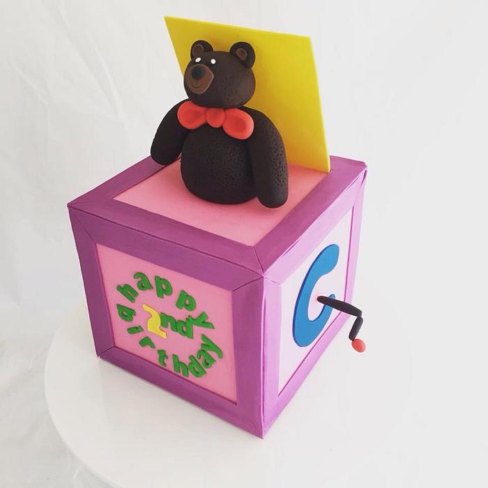 Bear in a box cake