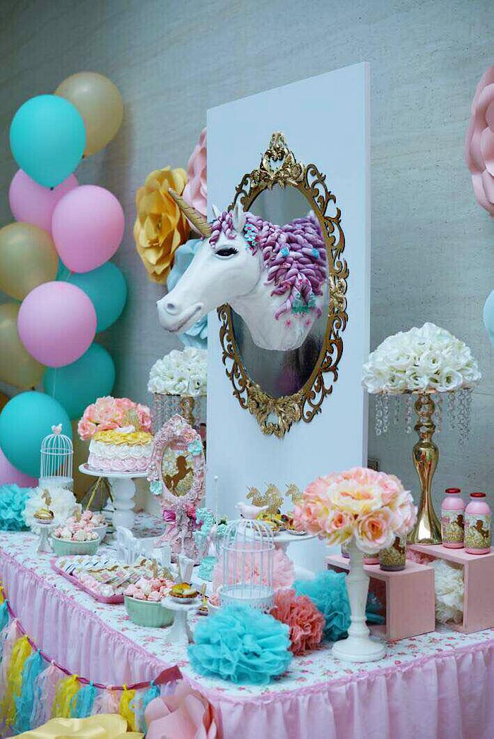 Magical unicorn wall mount cake