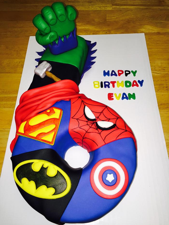 Superhero number 6 Cake