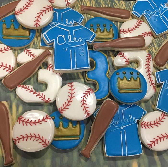 Royals baseball cookies