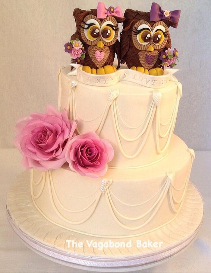 Owl Wedding cake