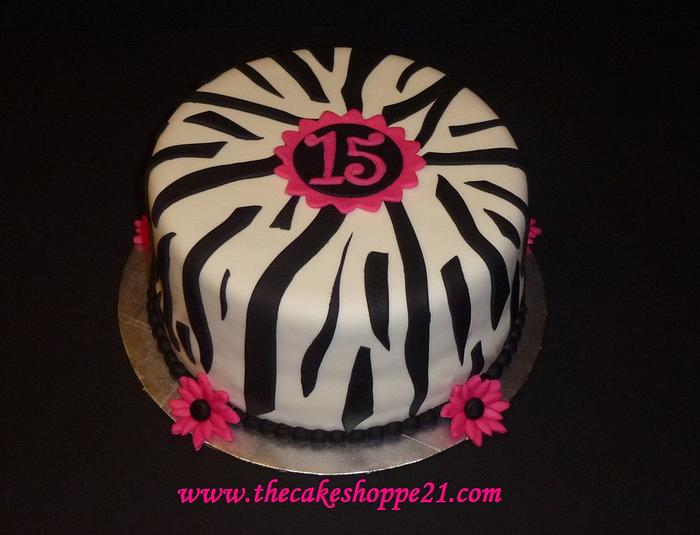 zebra print cake