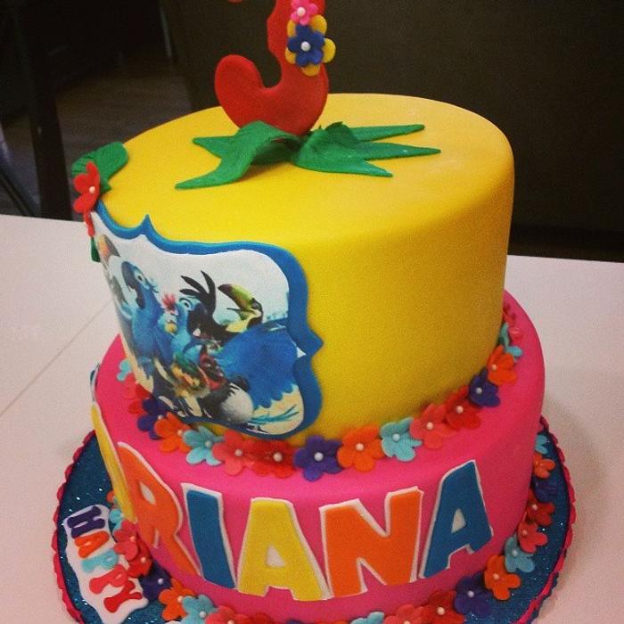 Rio Themed Birthday Cake