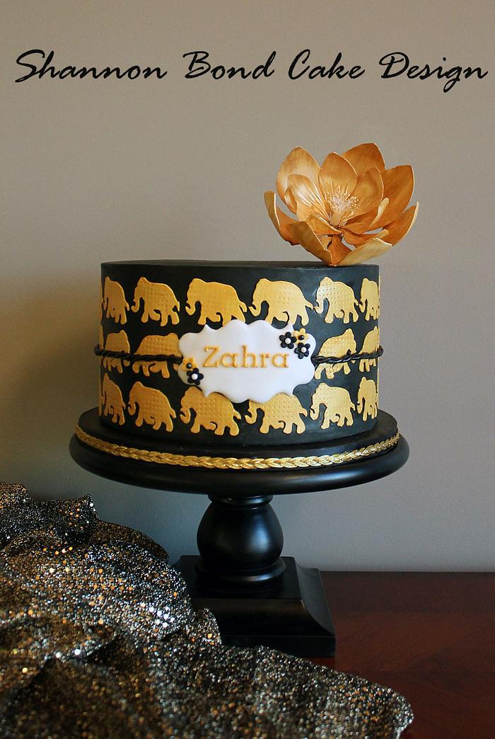 Elephants on Parade birthday cake