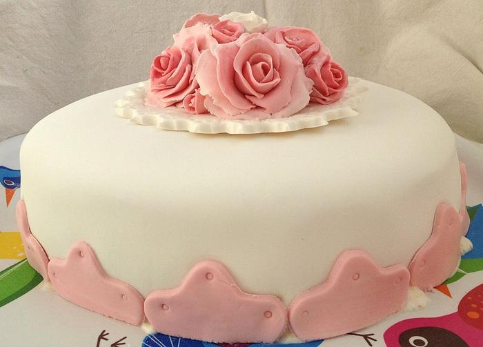 roses cake - final result