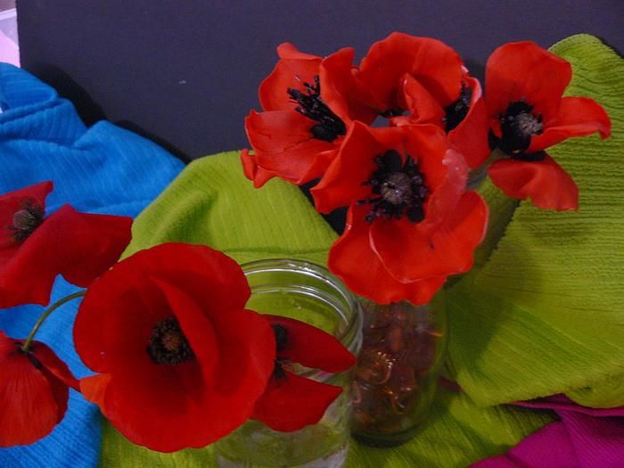 gumpaste poppies