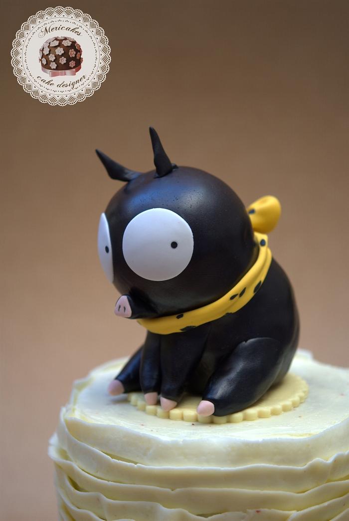 P-Chan Ryoga cake (Ranma 1/2) by Mericakes