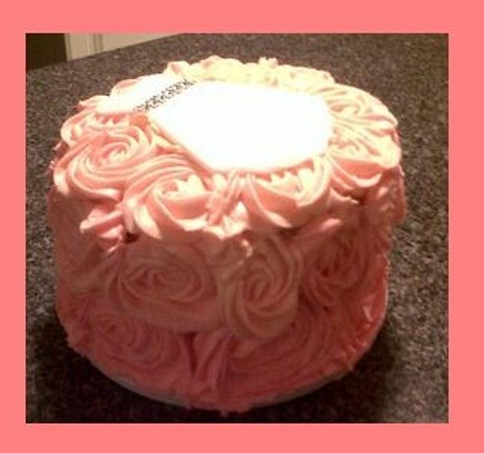 Bridal rose cake