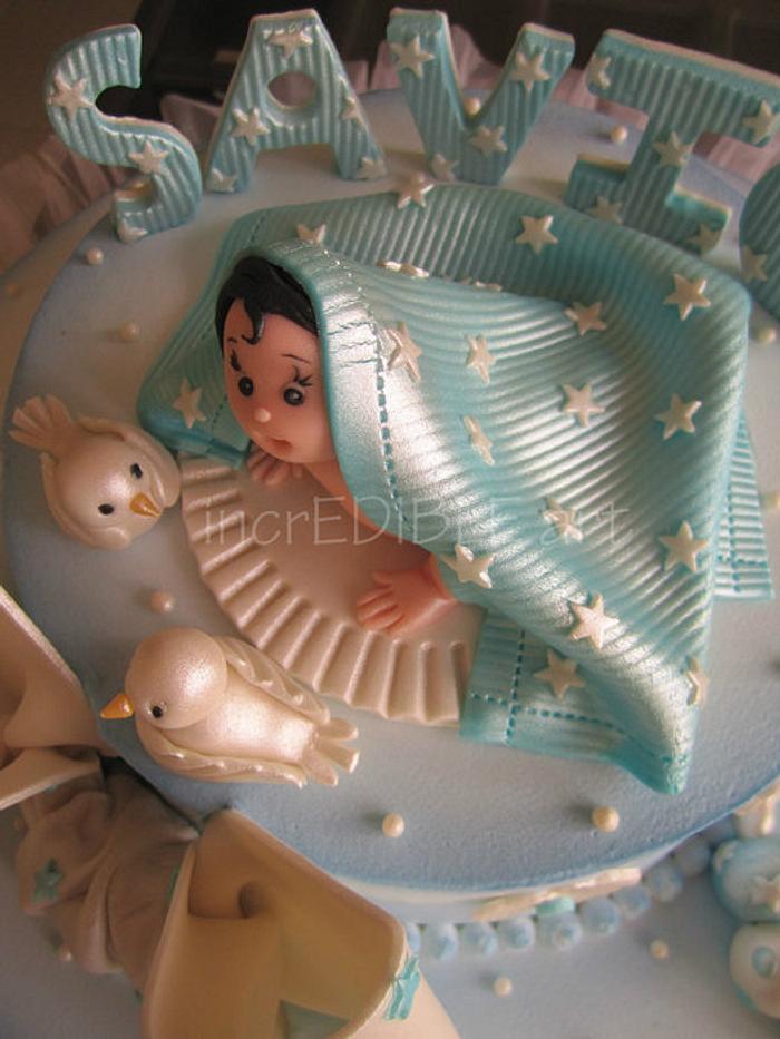 Baby Savio-Baptism cake