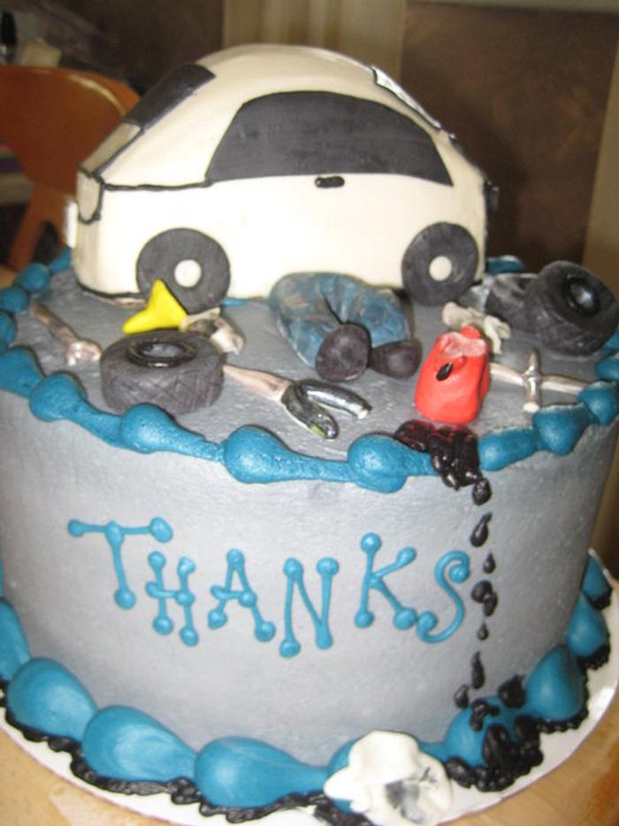 Mechanic's Thank you cake