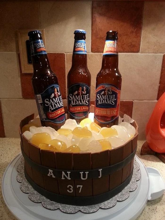 beer bottle cake - birthday cake