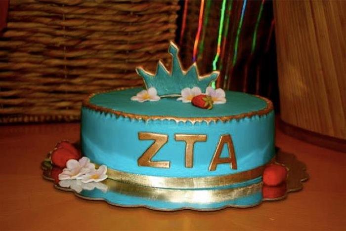 ZTA Sorority cake for special graduate