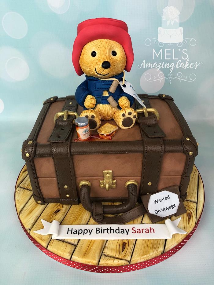 Paddington bear suitcase Cake 