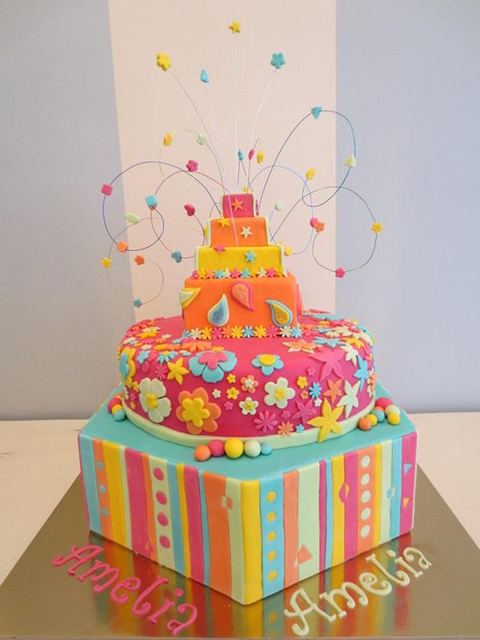 Happy Birthday Homemade Cake Colourful Macaroons Stock Photo 1321354295 |  Shutterstock