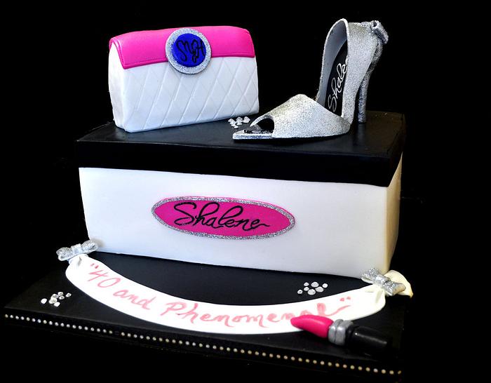 40 & Phenomenal Shoebox Cake