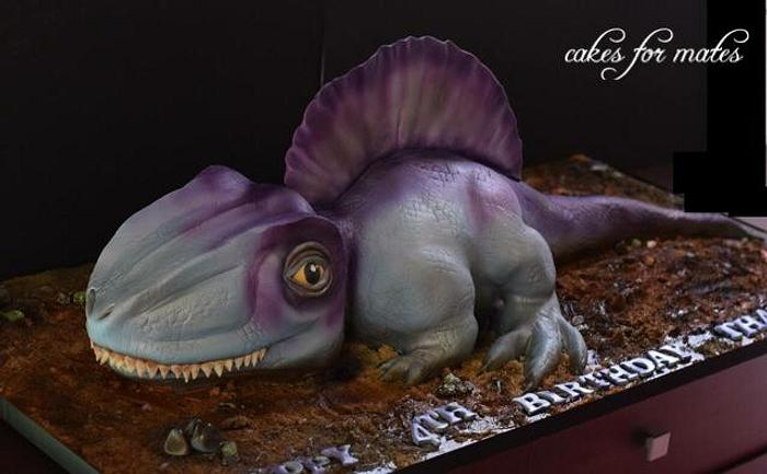 sneaky little Spinosaurus cake