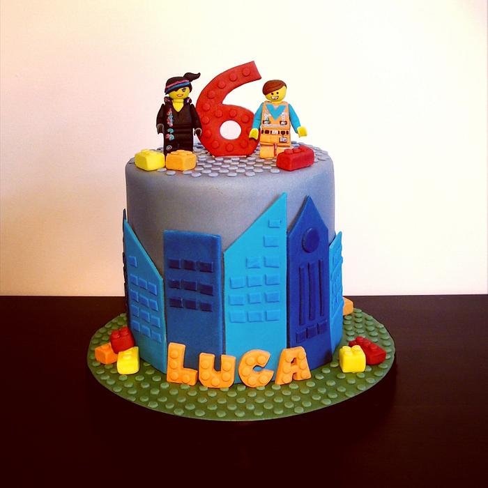 Lego movie cake