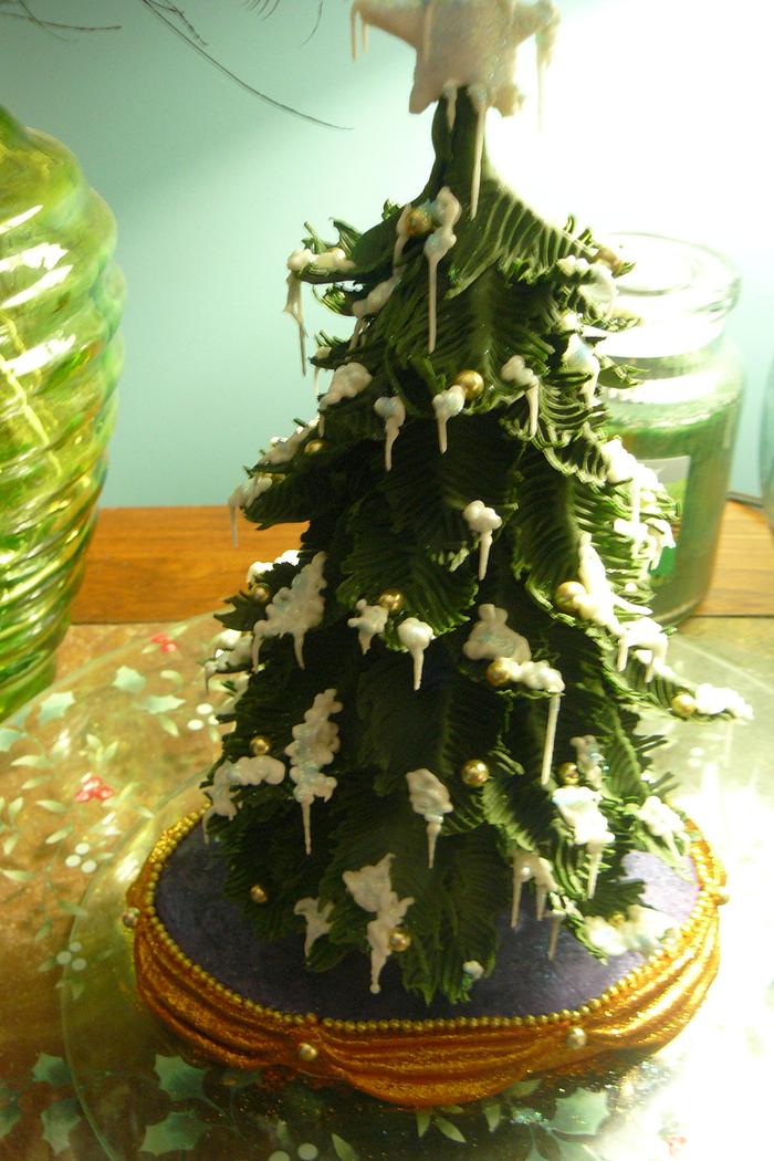  christmas tree cake top
