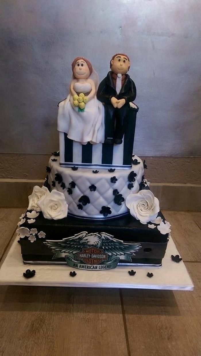 Harley wedding cake