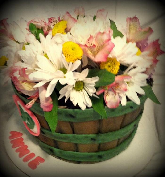 Bushel Basket of Flowers.