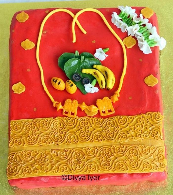 Indian Saree cake 