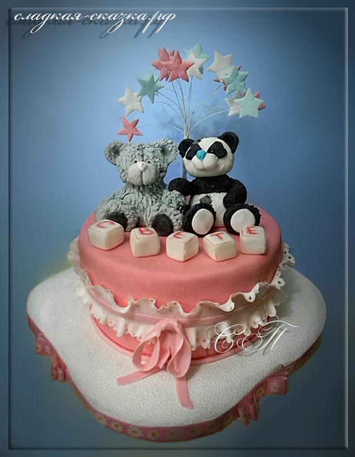 Cake with the Bear and Panda
