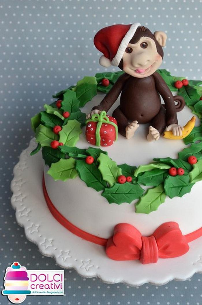 Santa Monkey's cake