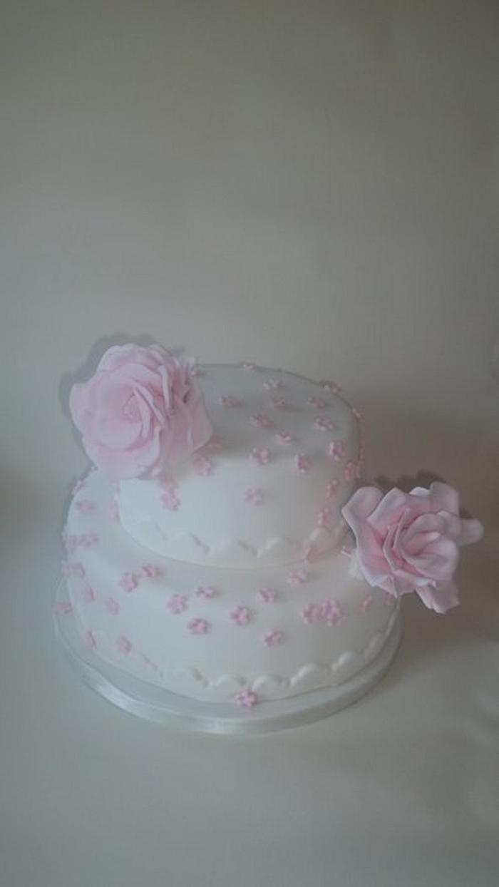 large rose cake 