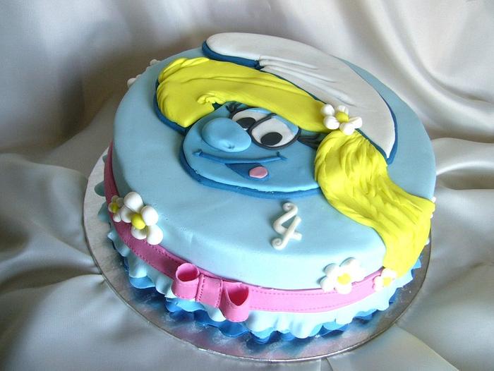 Smurfs' girl cake
