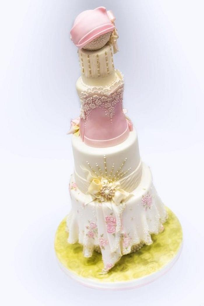 1920's haute couture inspired cake