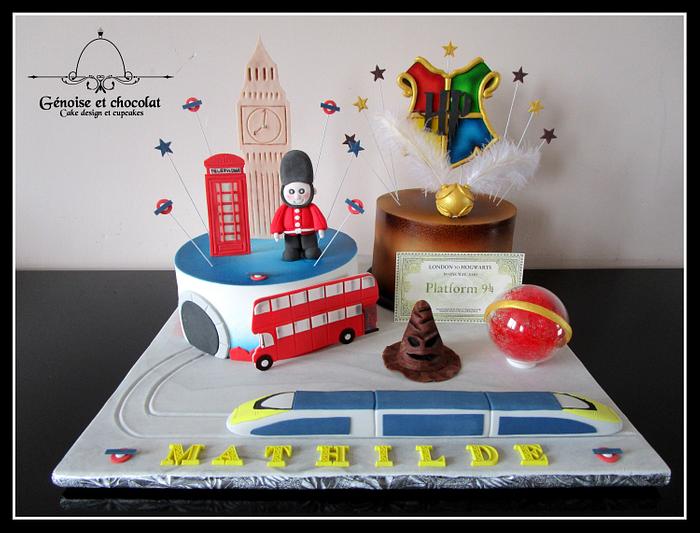 London and Harry Potter cakes