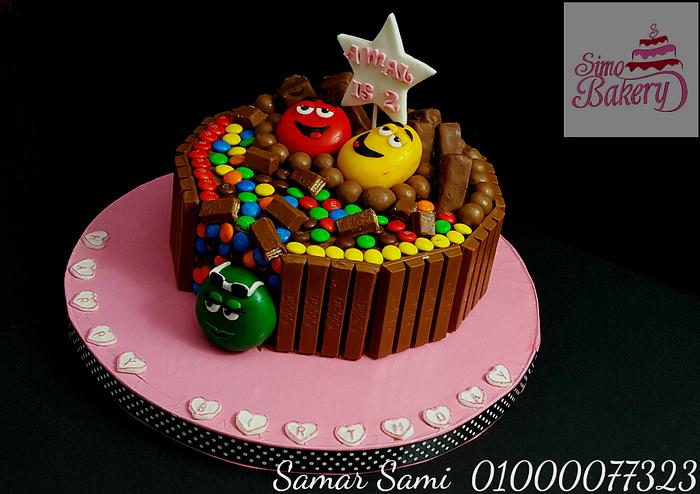 M&m's, Snickers ,Maltesers and KitKat chocolate cake 