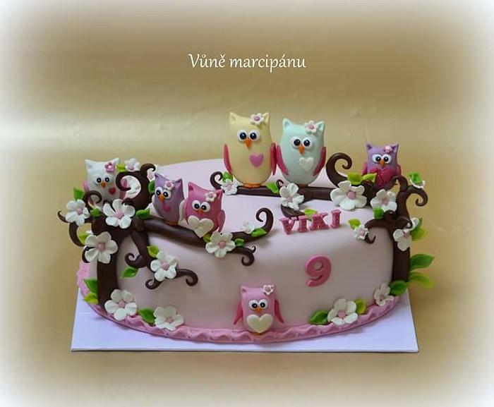 Owls cake 