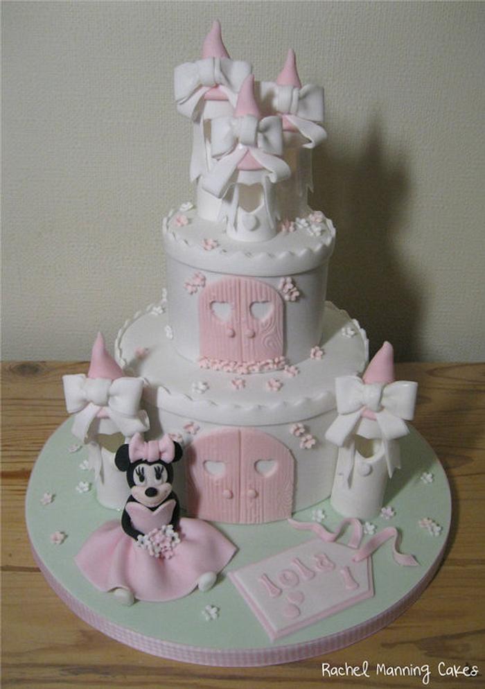 Minnie Mouse Princess Castle Cake