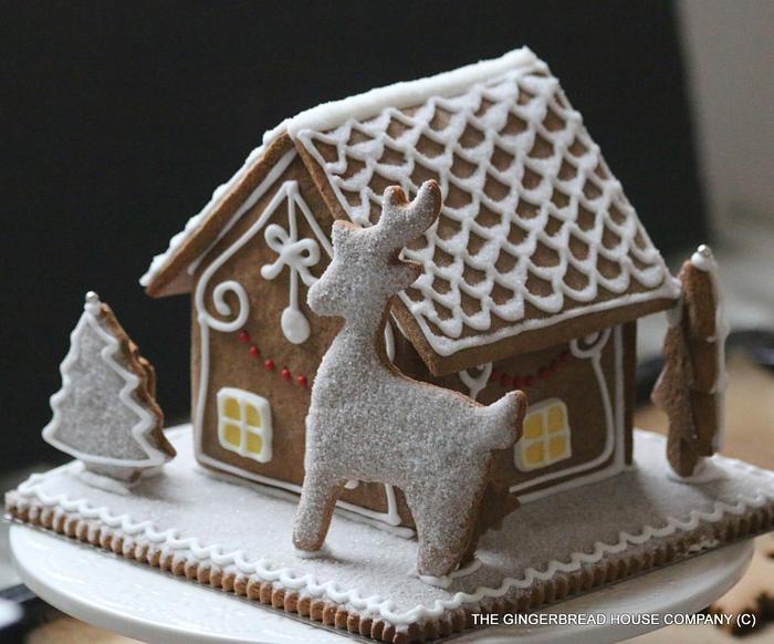 Reindeer gingerbread house