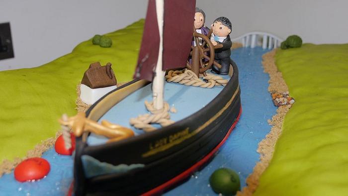 Funeral cake, river barge down the river orwell - lady daphne
